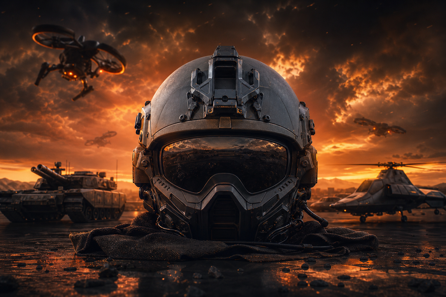 Futuristic Tactical Helmet Closeup Military Wallpaper 4 4K 11 4K Military Wallpaper