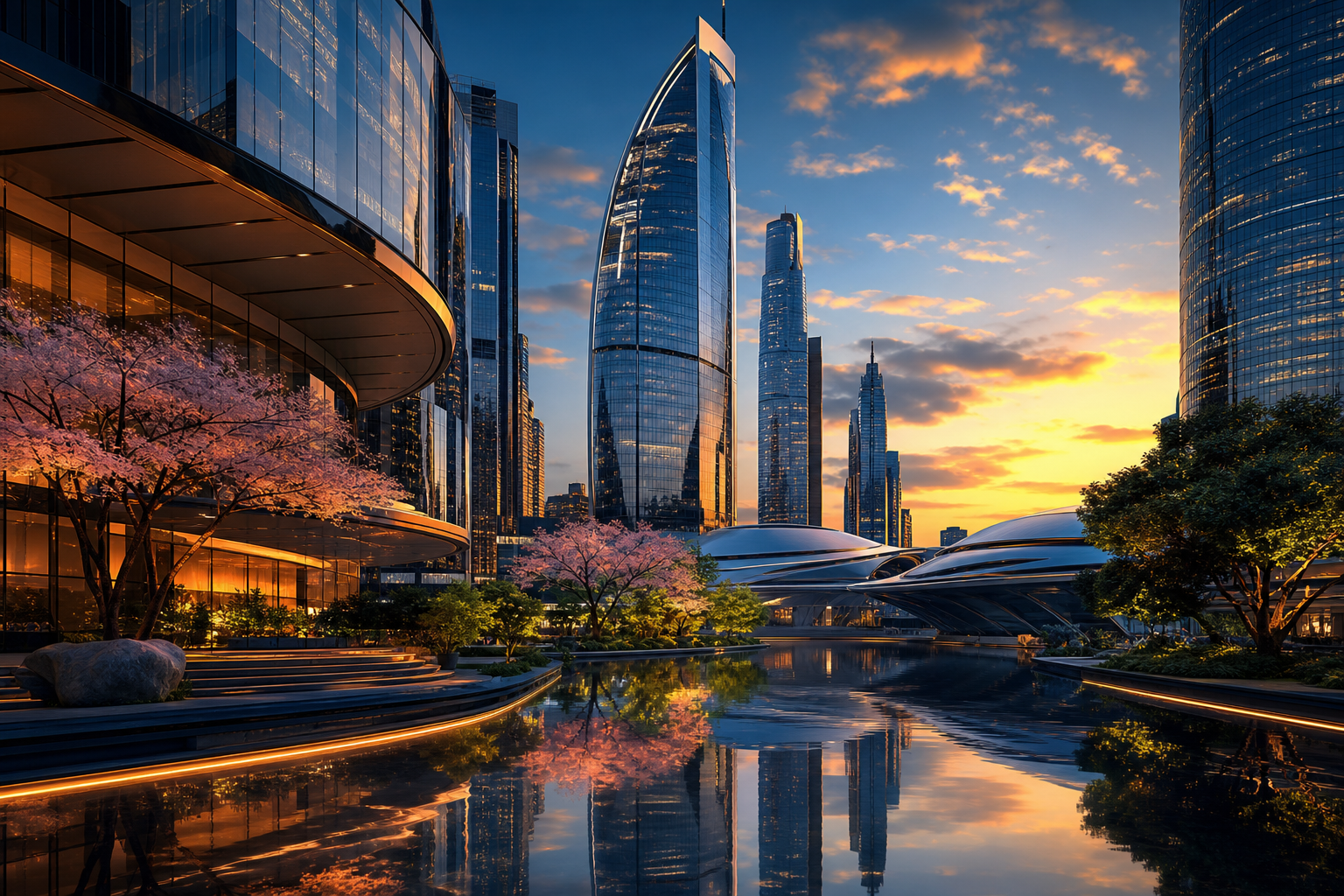 Futuristic Tokyo Street At Night Architecture Wallpaper  2 4K