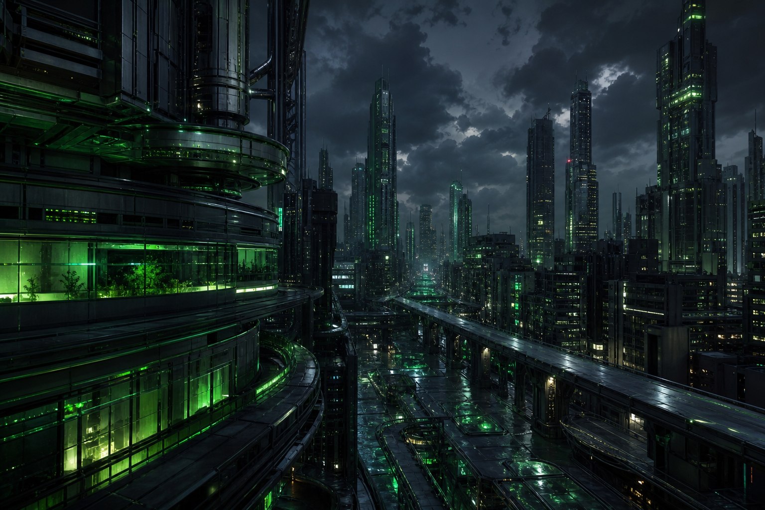 Futuristic Tokyo Street At Night Architecture Wallpaper  2 4K