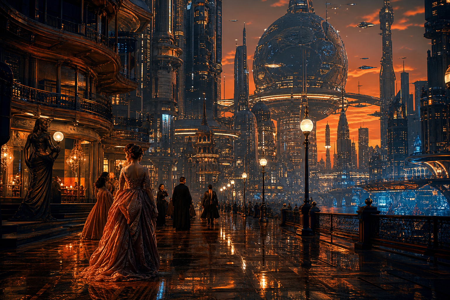 Futuristic Tokyo Street At Night Art Wallpaper  2 4K
