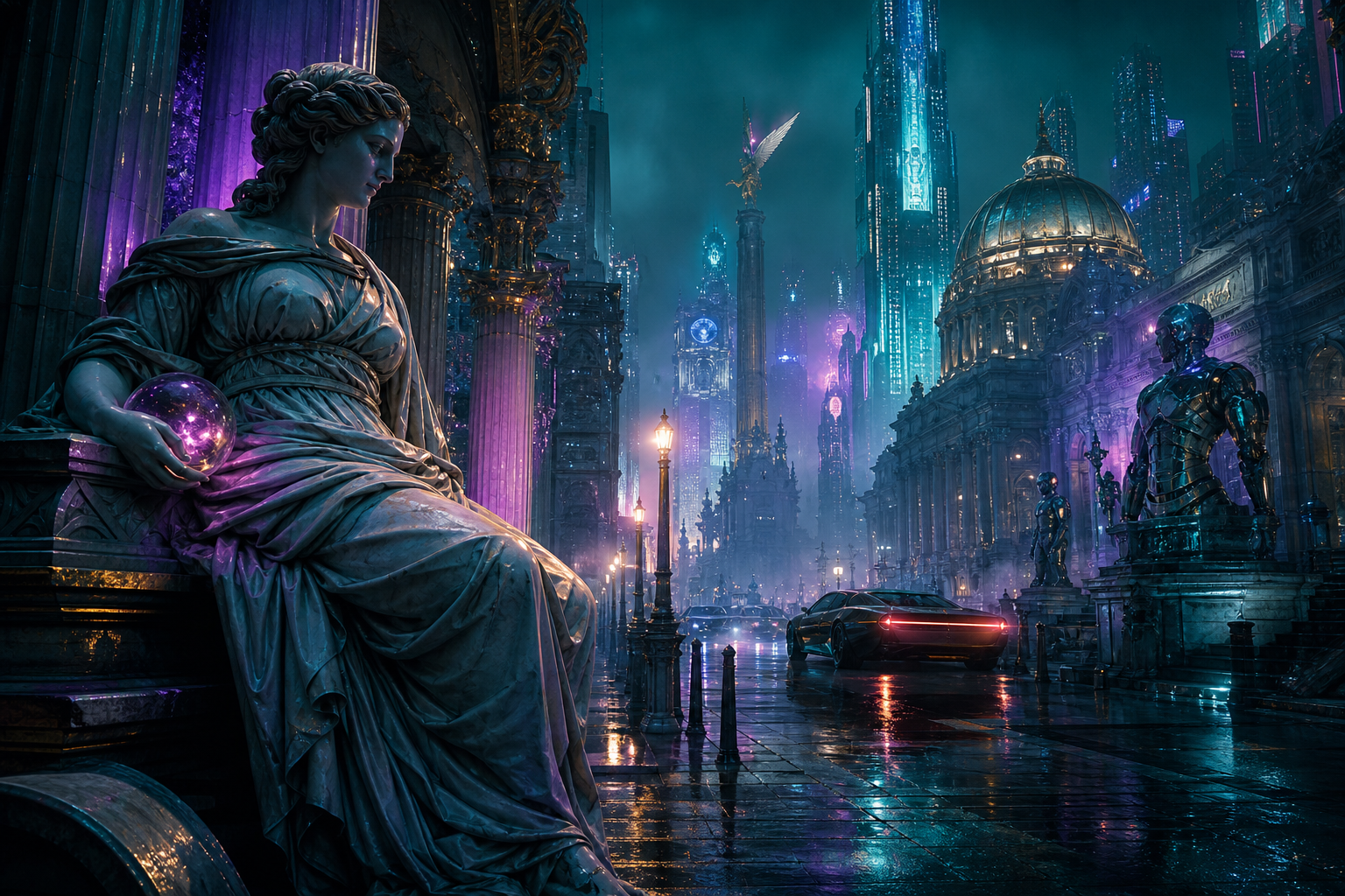 Futuristic Tokyo Street At Night Art Wallpaper  2 4K