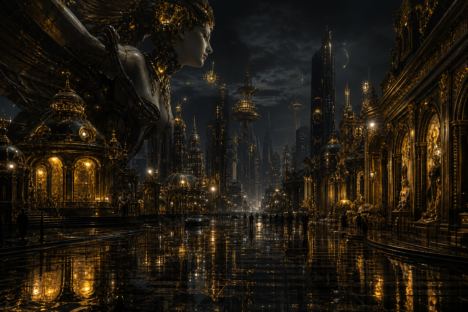 Futuristic Tokyo Street At Night Art Wallpaper  2 4K