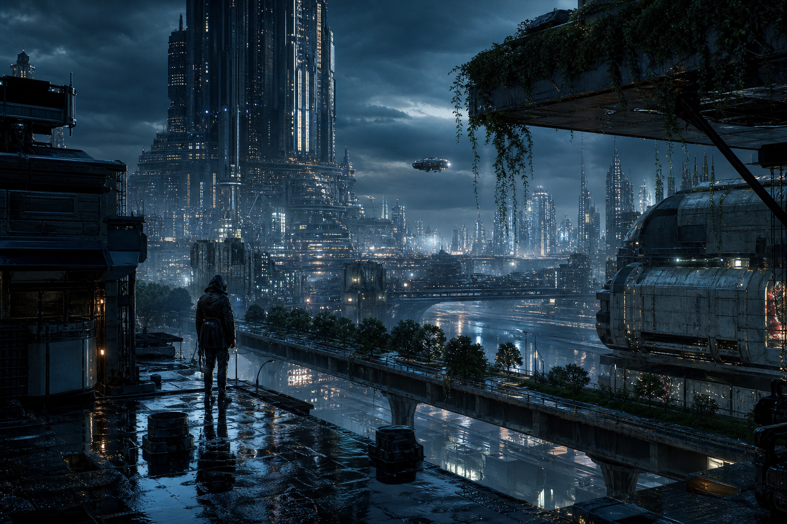 Futuristic Tokyo Street At Night Cyberpunk Wallpaper  2 4K