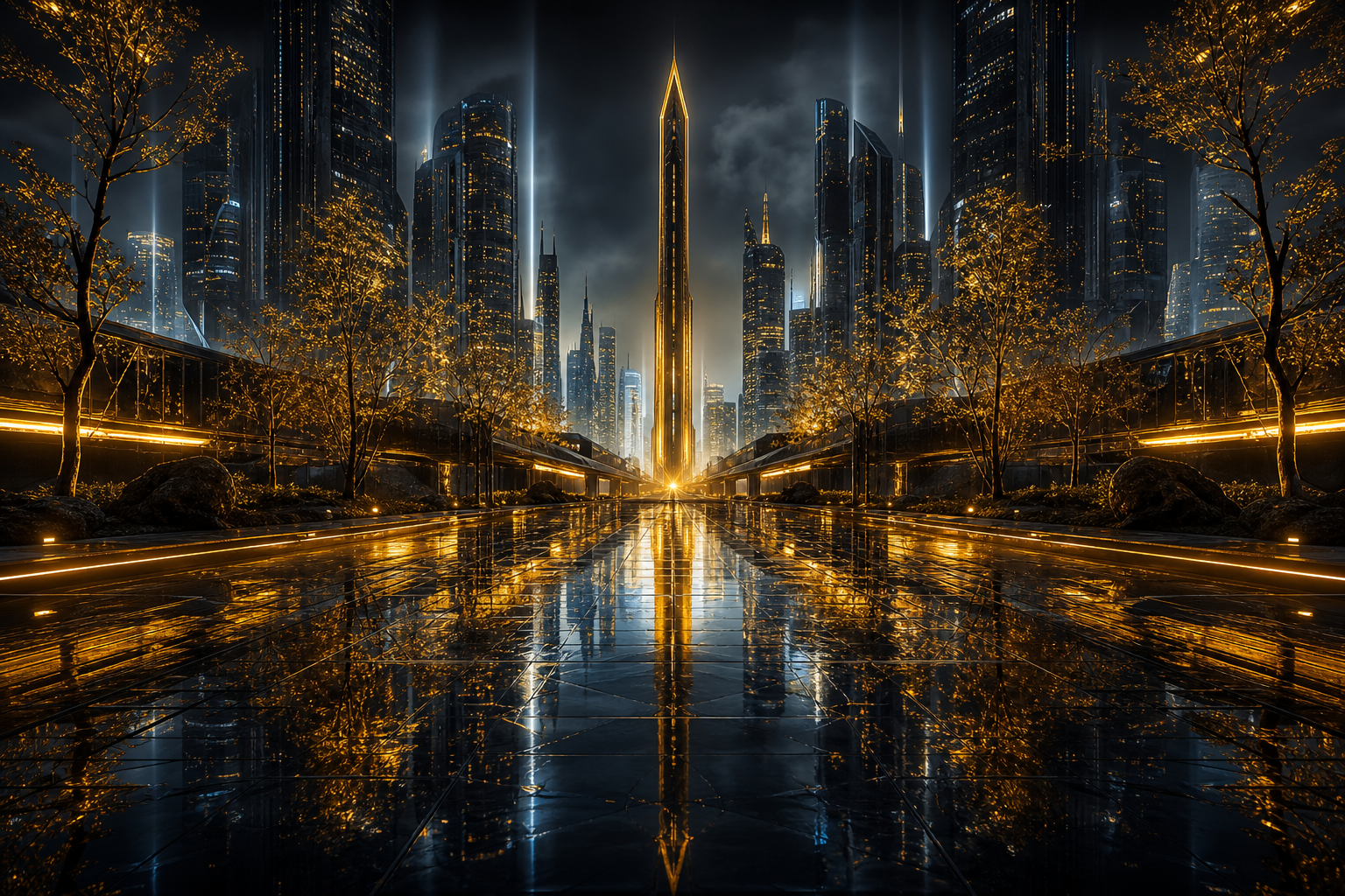 Futuristic Tokyo Street At Night Cyberpunk Wallpaper  2 4K