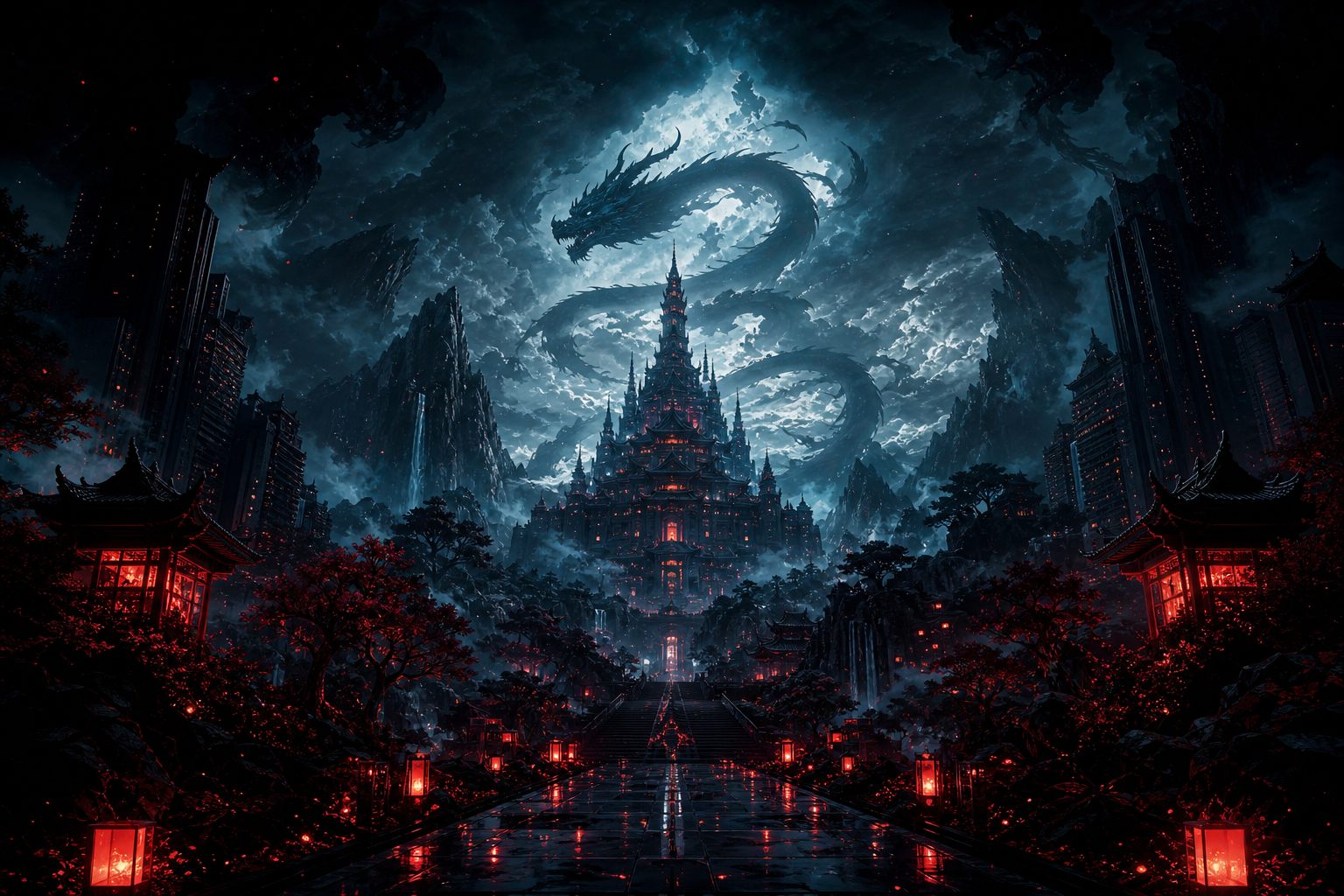 Futuristic Tokyo Street At Night Fantasy Wallpaper  2 4K