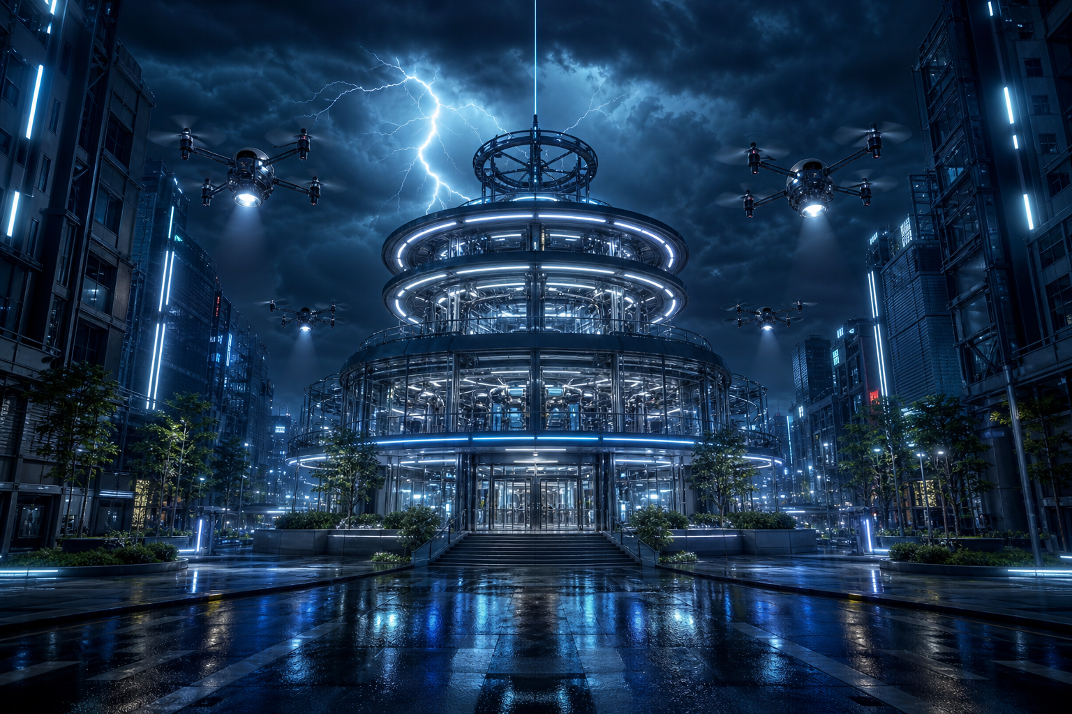 Futuristic Tokyo Street At Night Hamster-Robotics Wallpaper  2 4K