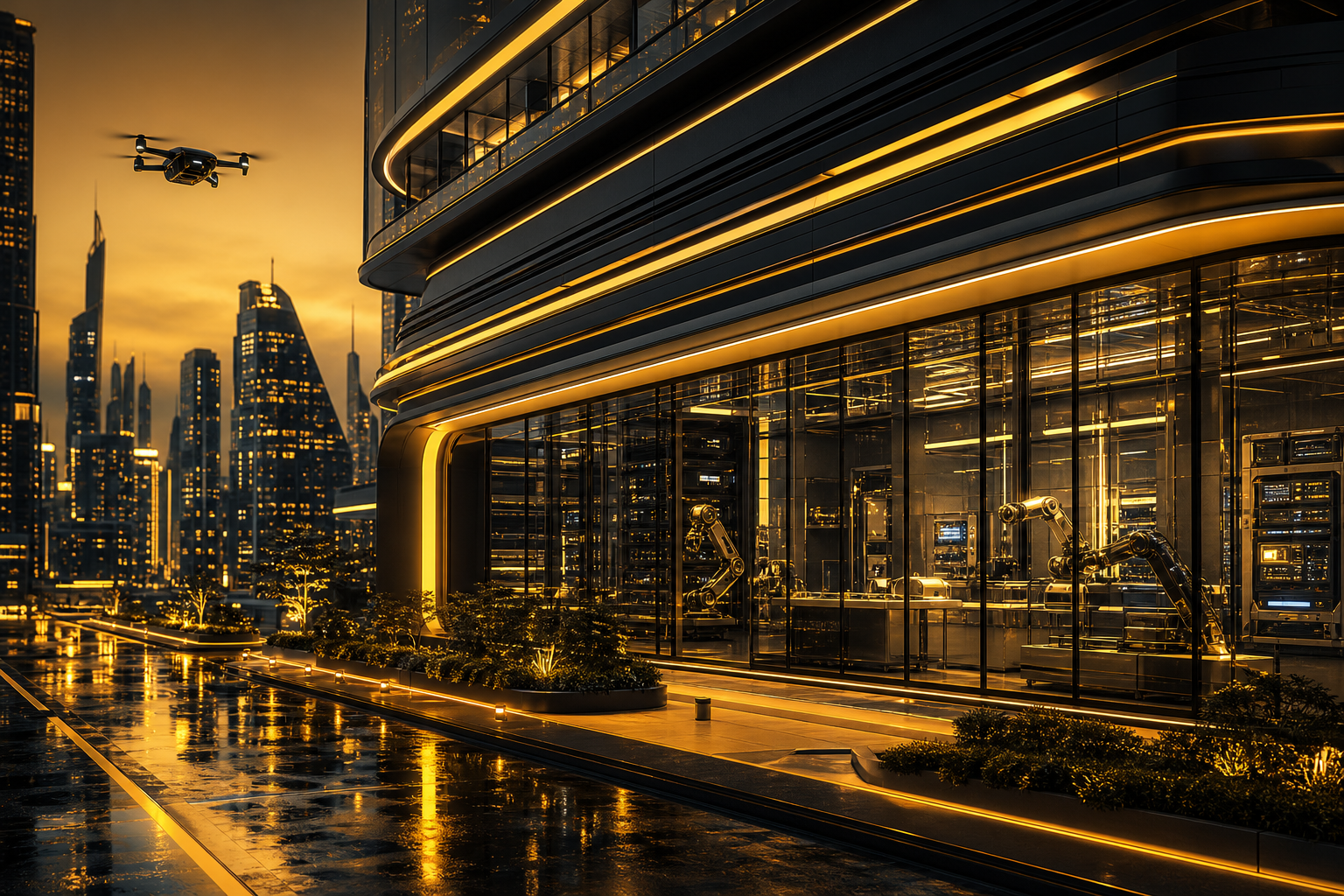 Futuristic Tokyo Street At Night Hamster-Robotics Wallpaper  2 4K