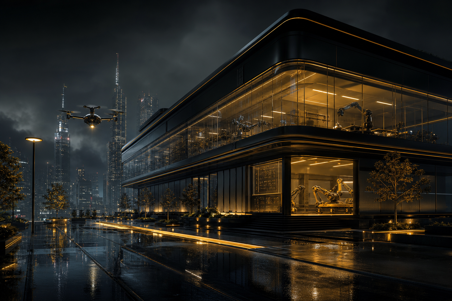Futuristic Tokyo Street At Night Hamster-Robotics Wallpaper  2 4K