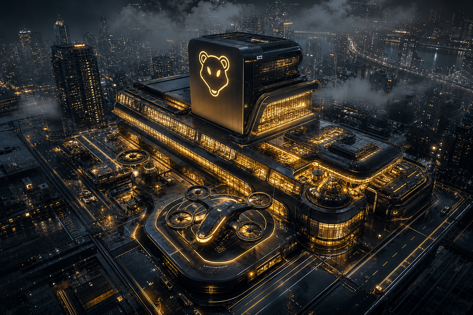Futuristic Tokyo Street At Night Hamster-Robotics Wallpaper  2 4K