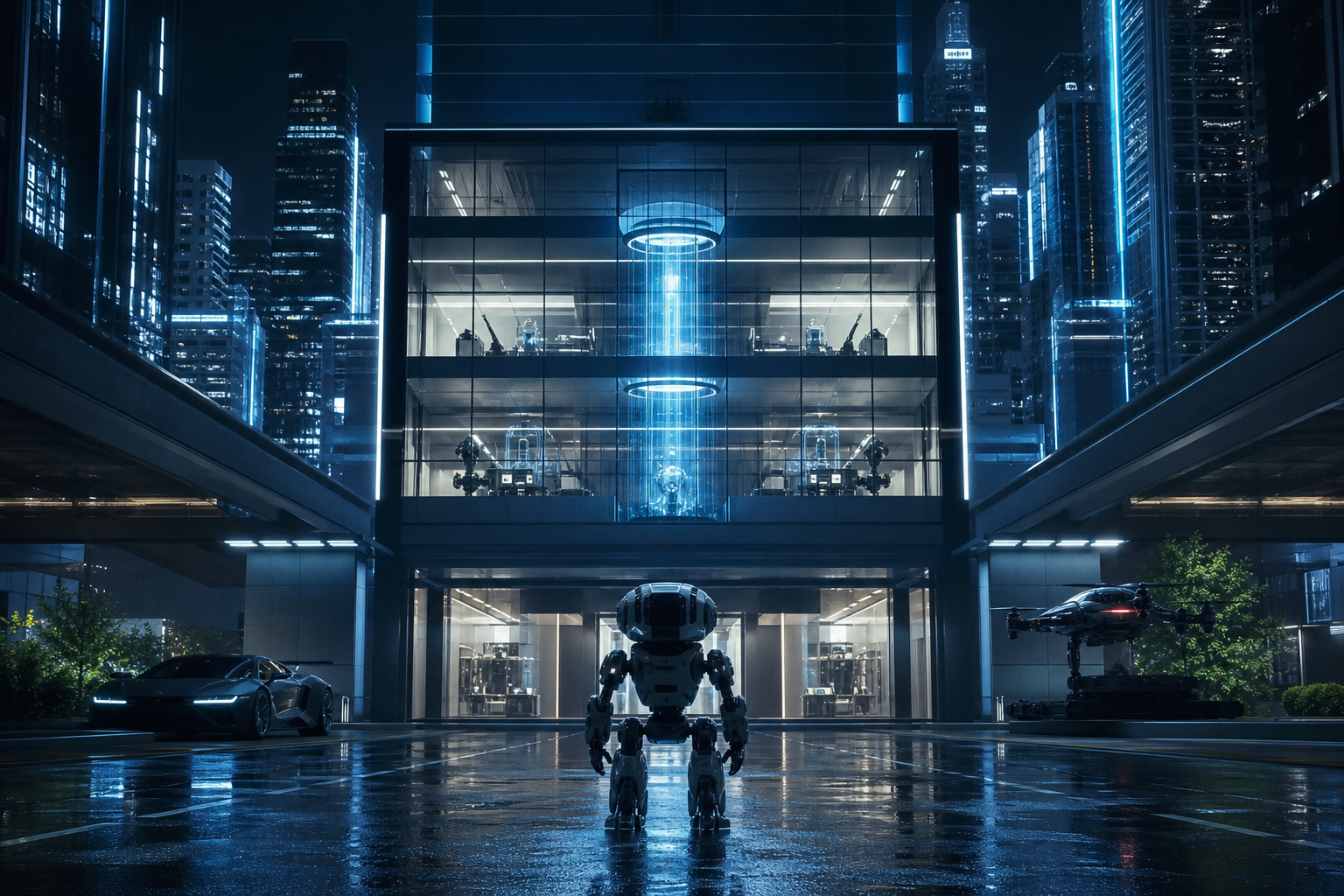 Futuristic Tokyo Street At Night Hamster-Robotics Wallpaper  2 4K