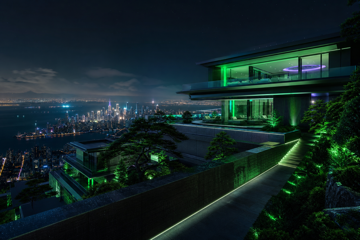 Futuristic Tokyo Street At Night Luxury-Villas Wallpaper  2 4K
