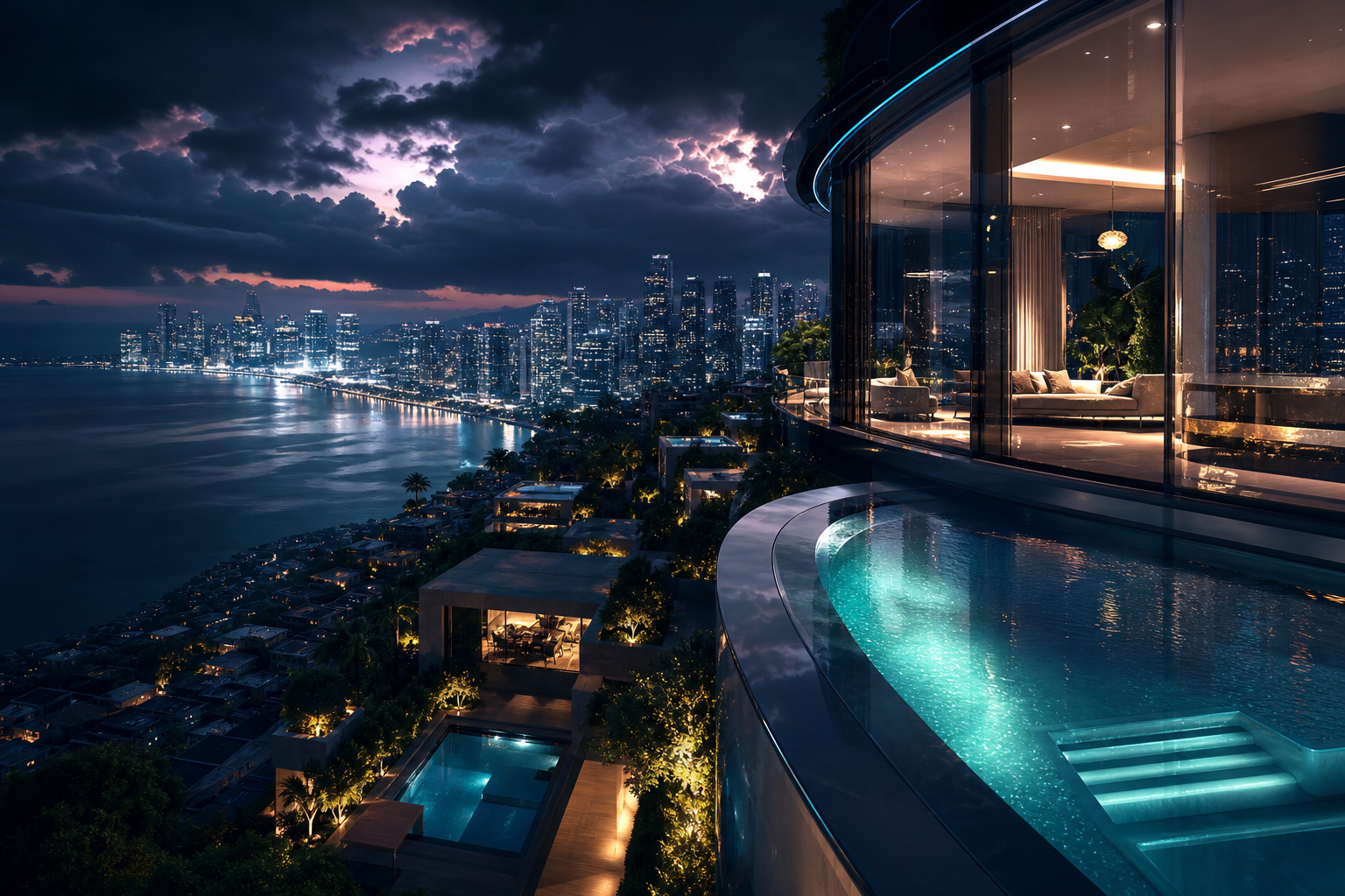 Futuristic Tokyo Street At Night Luxury-Villas Wallpaper  2 4K