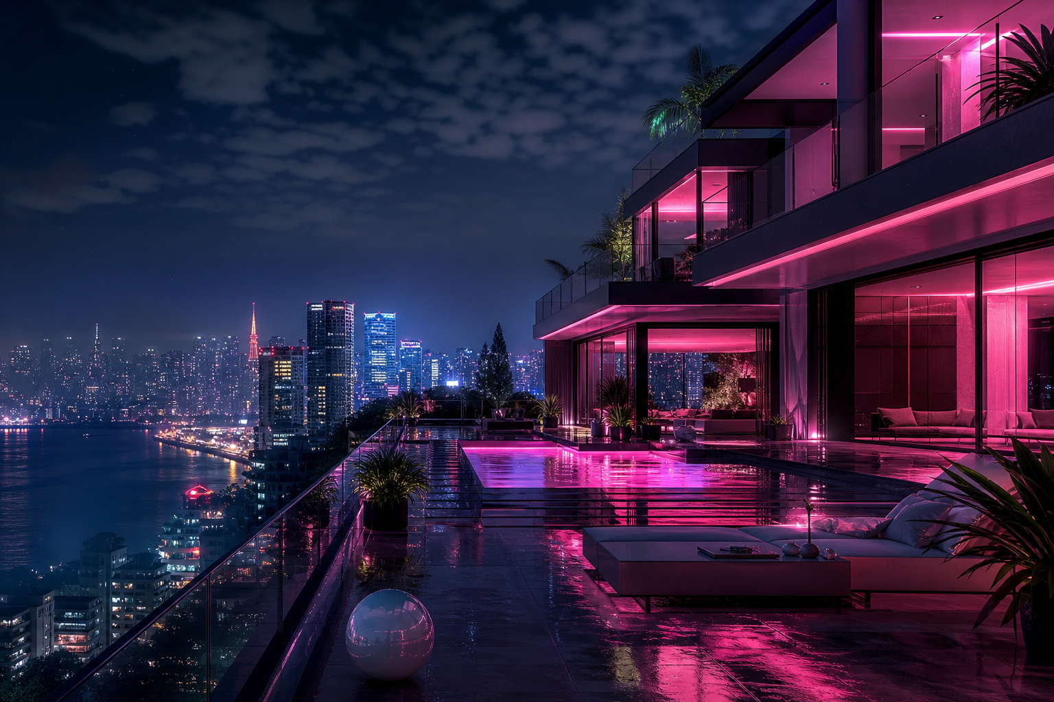 Futuristic Tokyo Street At Night Luxury Villas Wallpaper 2 4K 15 4K Luxury Villas Wallpaper