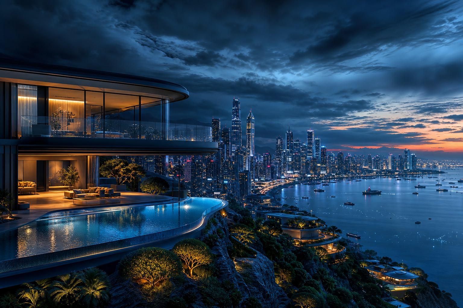 Futuristic Tokyo Street At Night Luxury-Villas Wallpaper  2 4K