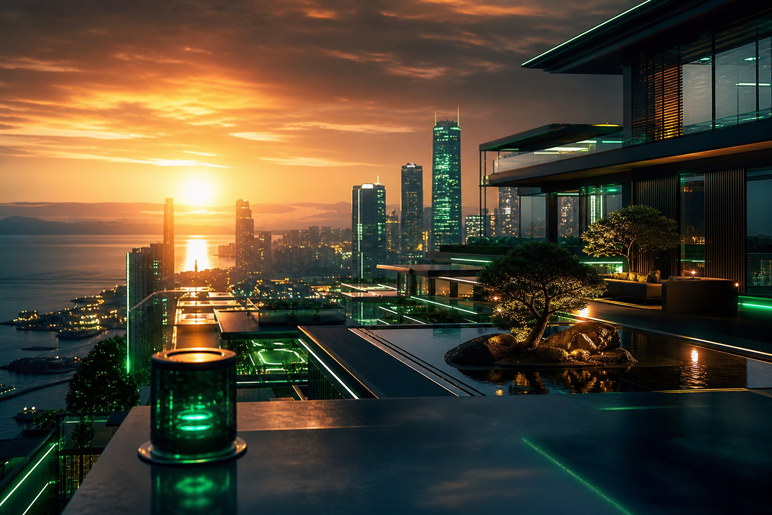 Futuristic Tokyo Street At Night Luxury-Villas Wallpaper  2 4K
