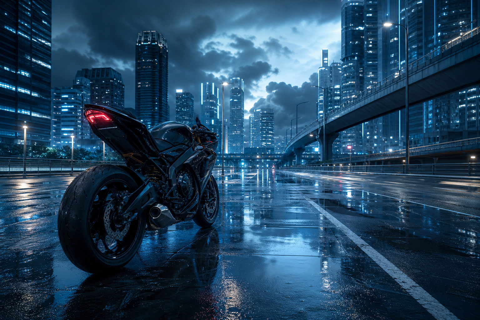 Futuristic Tokyo Street At Night Motorcycles Wallpaper 2 4K 11 4K Motorcycles Wallpaper