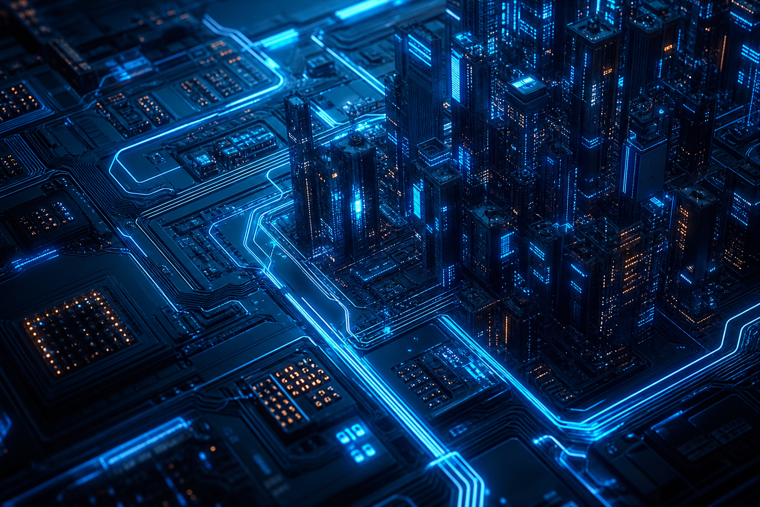 Futuristic Tokyo Street At Night Pcb-Design Wallpaper  2 4K
