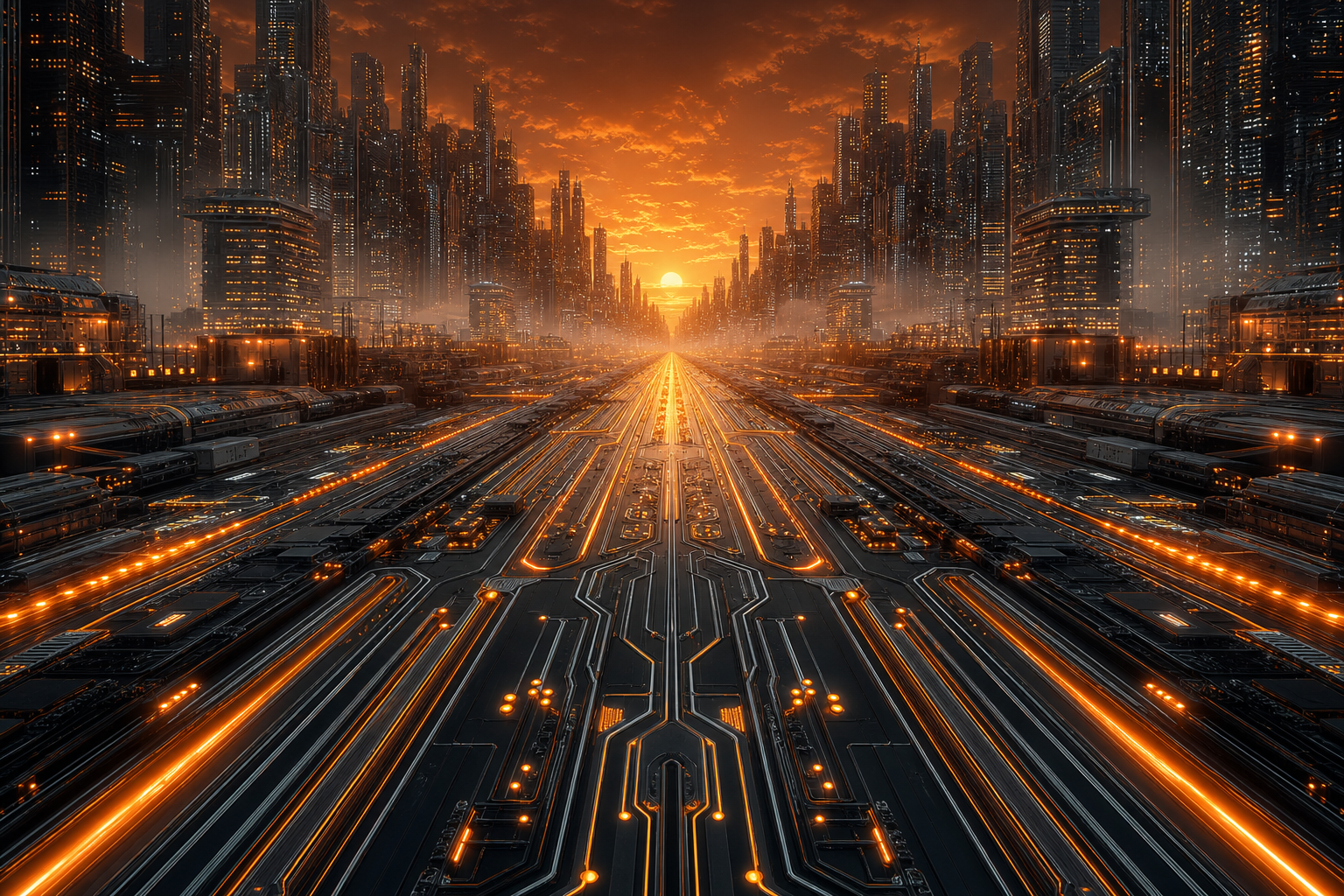 Futuristic Tokyo Street At Night Pcb Design Wallpaper 2 4K 18 4K Pcb Design Wallpaper