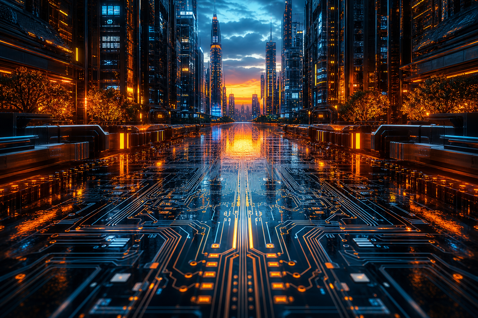 Futuristic Tokyo Street At Night Pcb Design Wallpaper 2 4K 19 4K Pcb Design Wallpaper