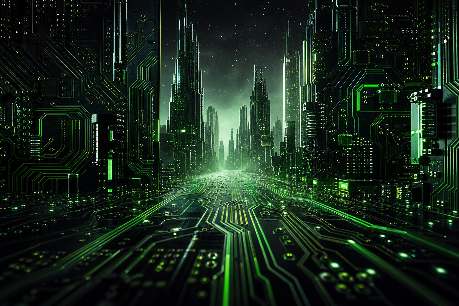 Futuristic Tokyo Street At Night Pcb-Design Wallpaper  2 4K