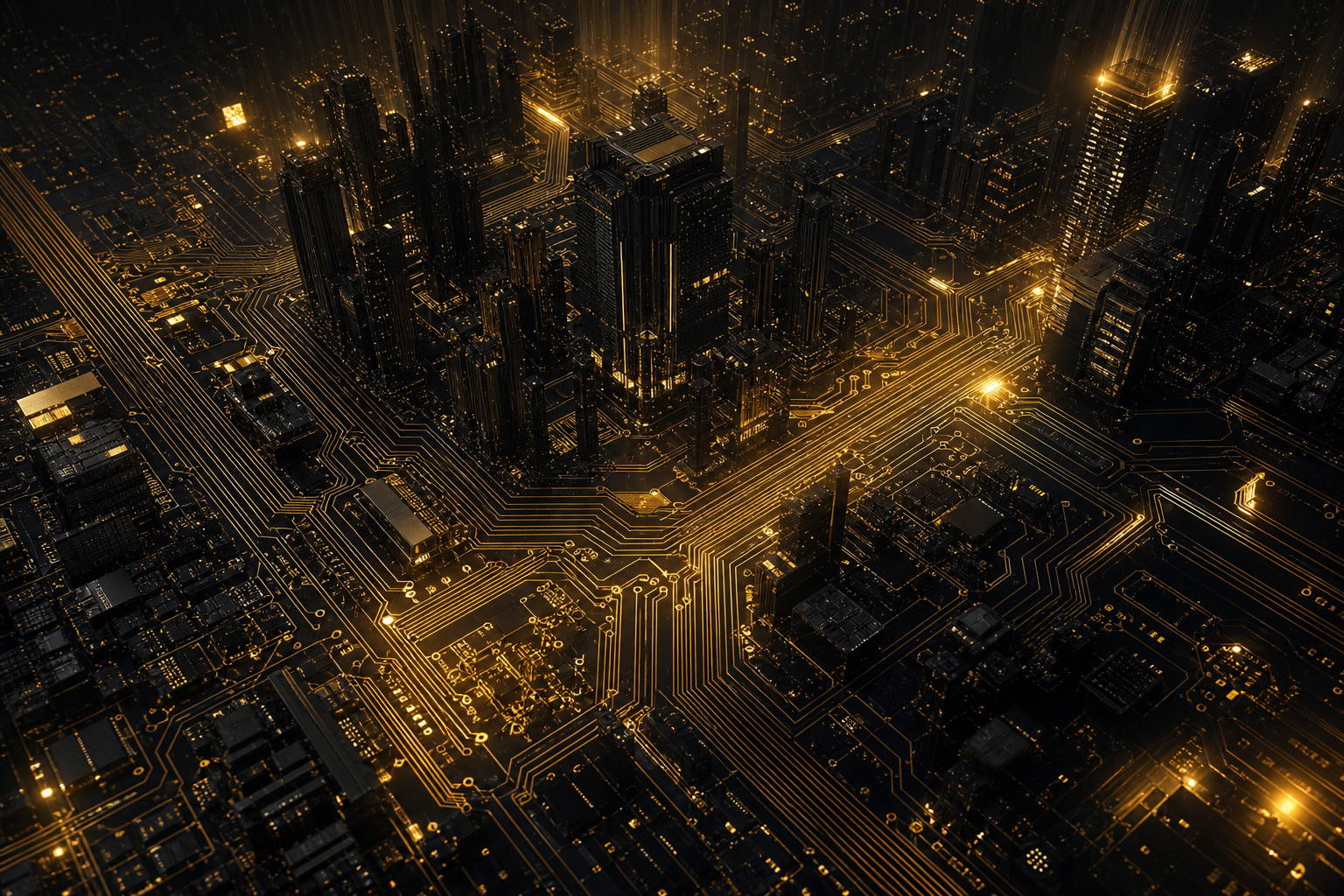 Futuristic Tokyo Street At Night Pcb-Design Wallpaper  2 4K