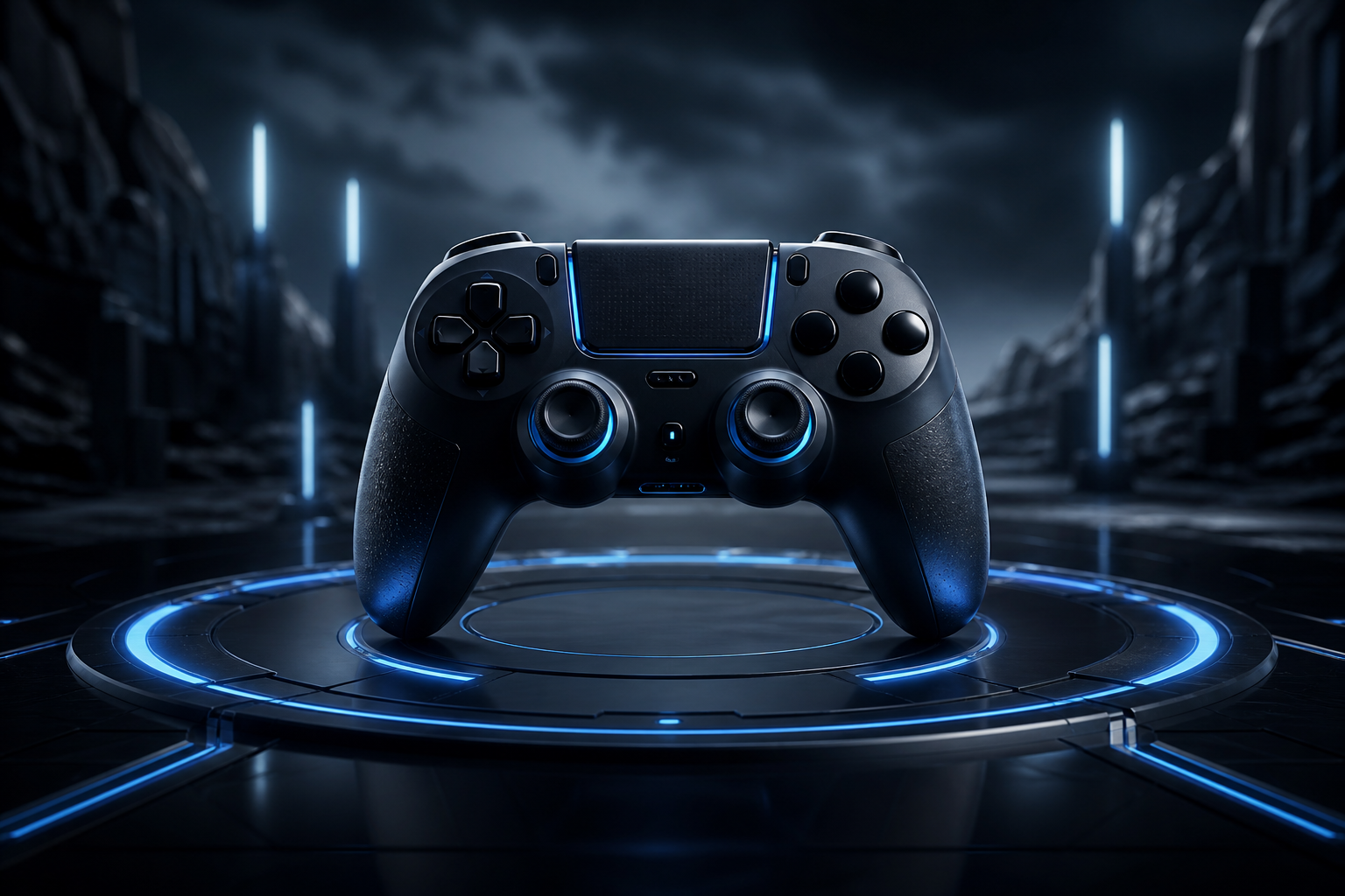 Gaming Controller On Dark Neon Background Gaming Wallpaper  10 4K