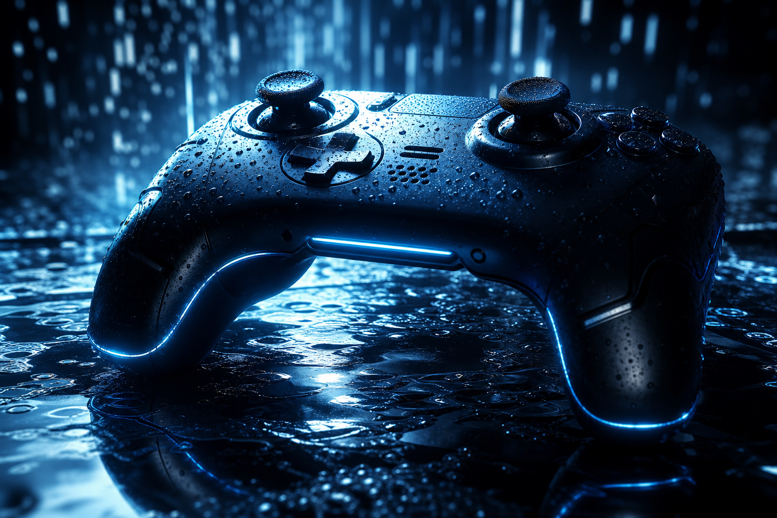 Gaming Controller On Dark Neon Background Gaming Wallpaper  10 4K
