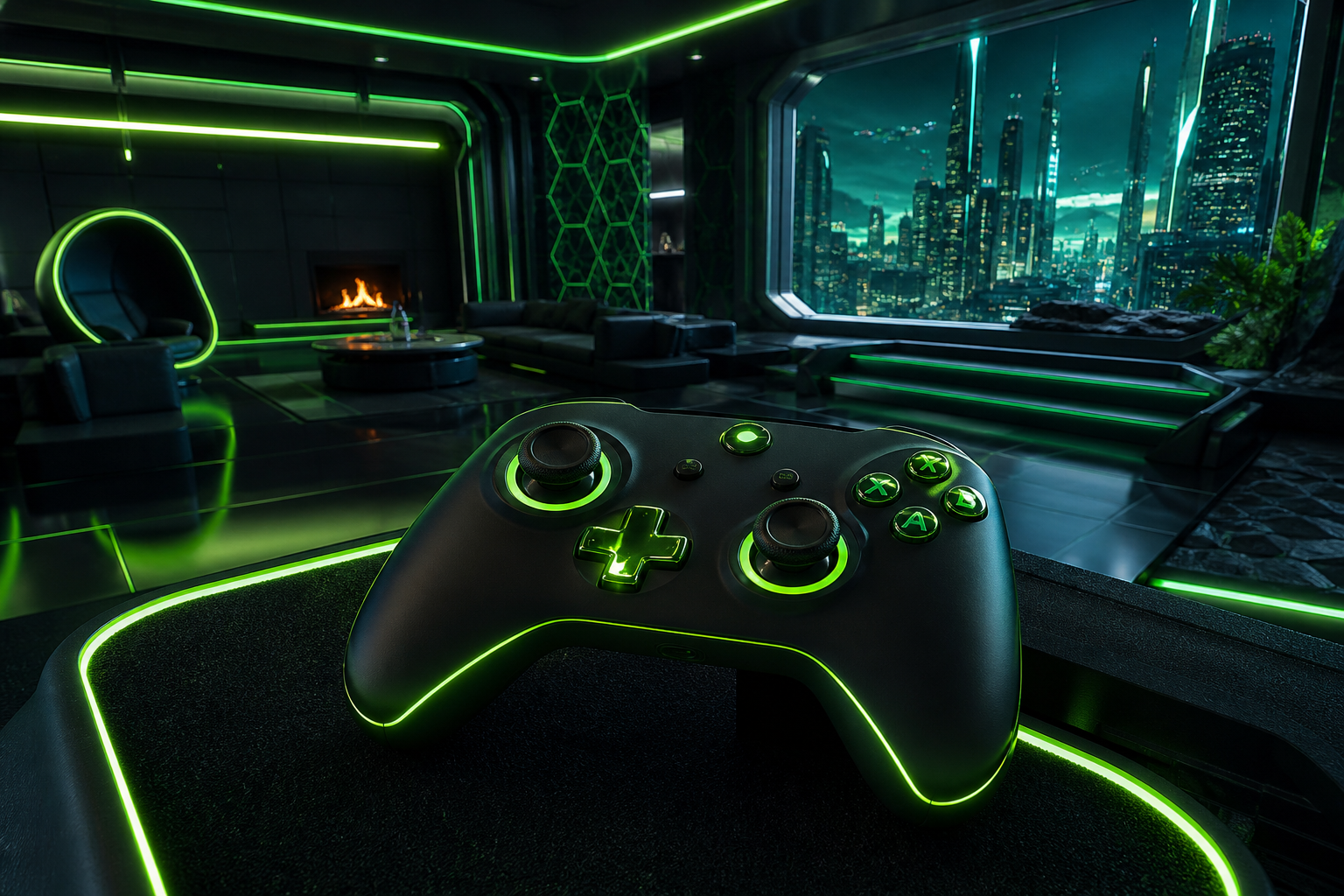 Gaming Controller On Dark Neon Background Gaming Wallpaper  10 4K