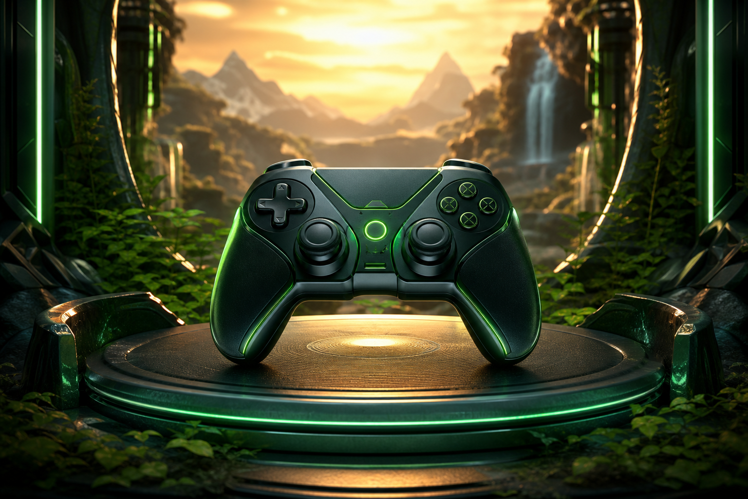 Gaming Controller On Dark Neon Background Gaming Wallpaper  10 4K