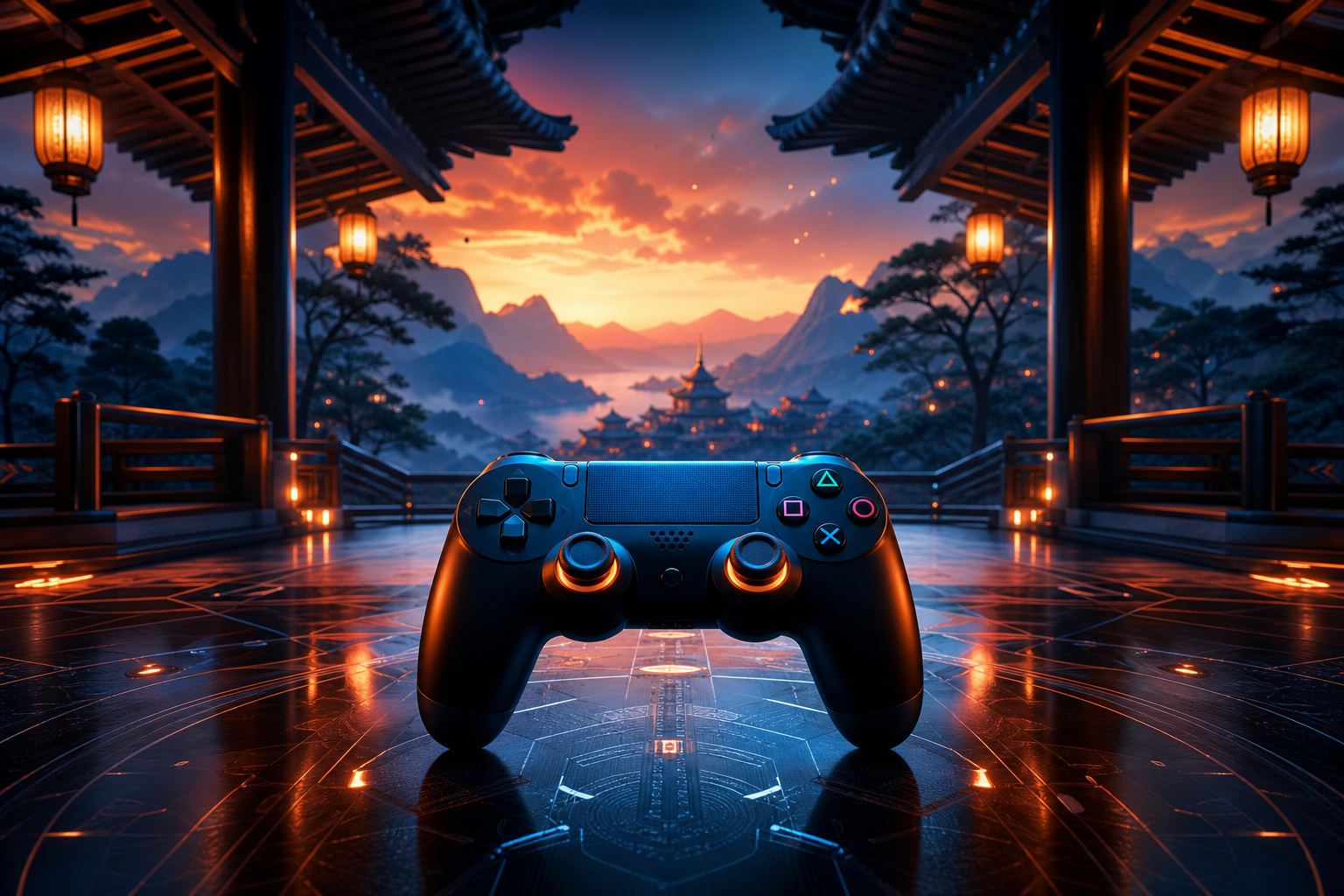 Gaming Controller On Dark Neon Background Gaming Wallpaper 10 4K 10 4K Gaming Wallpaper