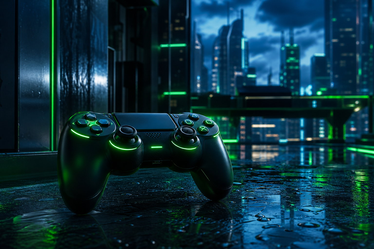 Gaming Controller On Dark Neon Background Gaming Wallpaper  10 4K