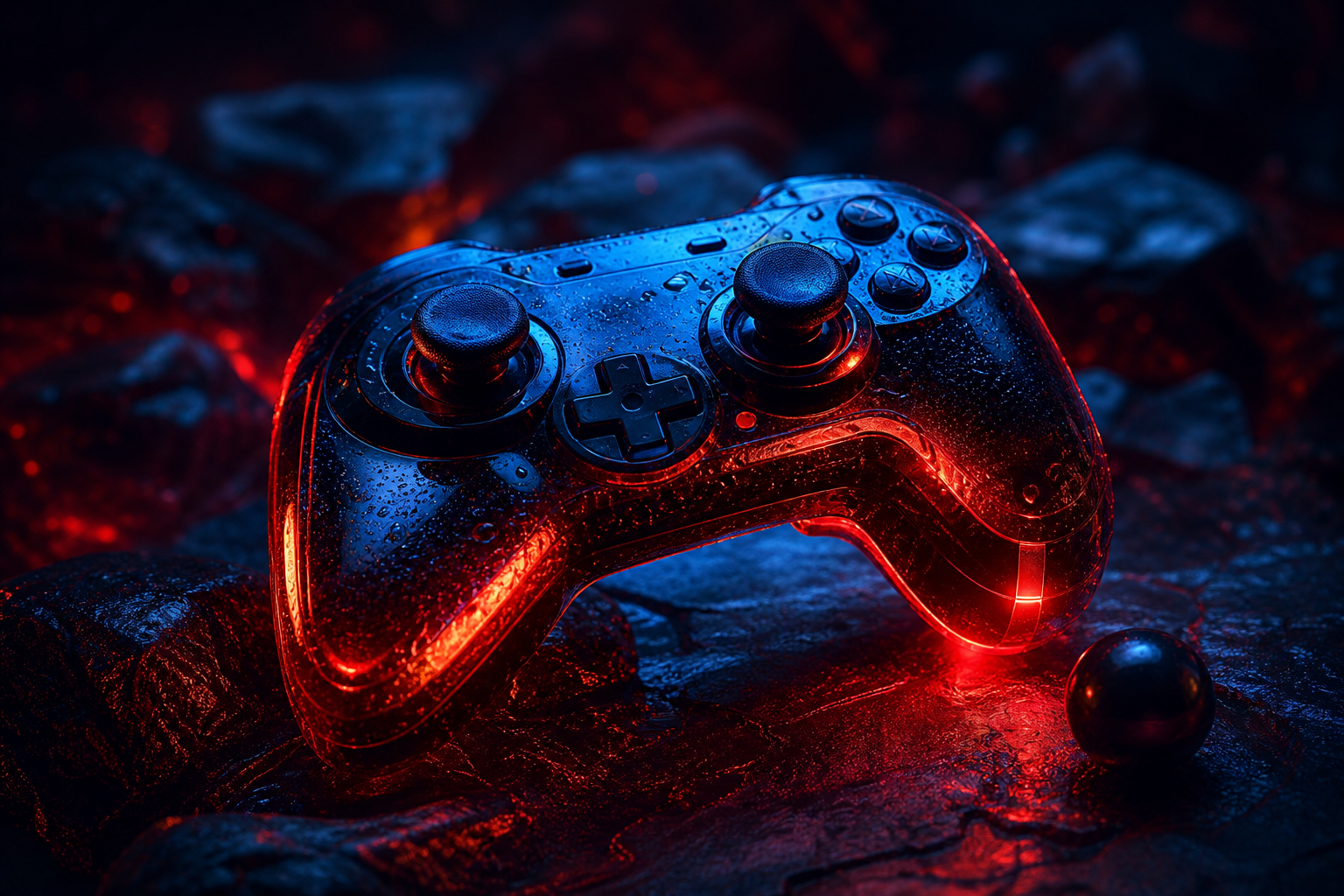 Gaming Controller On Dark Neon Background Gaming Wallpaper  10 4K