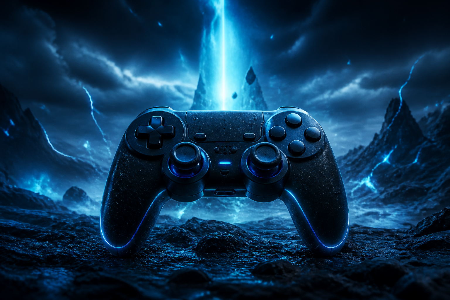 Gaming Controller On Dark Neon Background Gaming Wallpaper  10 4K