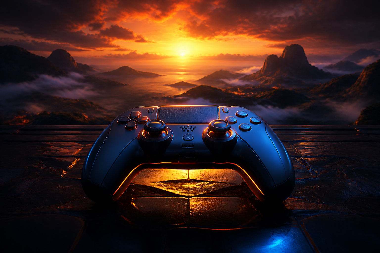 Gaming Controller On Dark Neon Background Gaming Wallpaper  20 4K