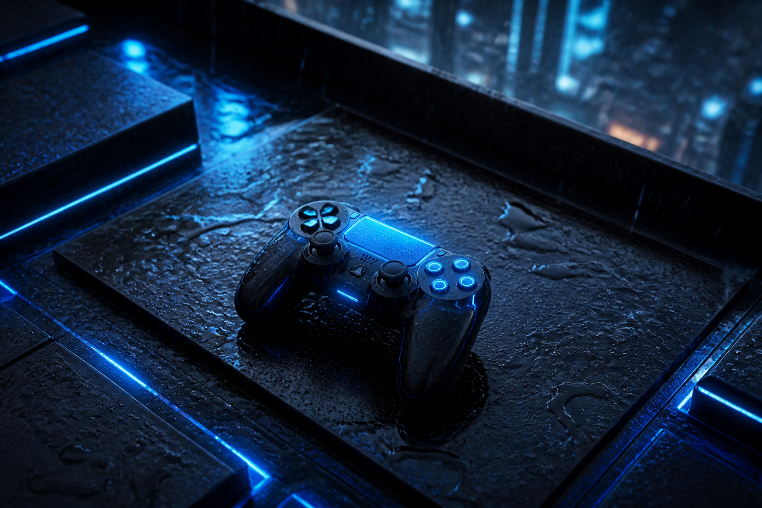 Gaming Controller On Dark Neon Background Gaming Wallpaper 20 4K 10 4K Gaming Wallpaper