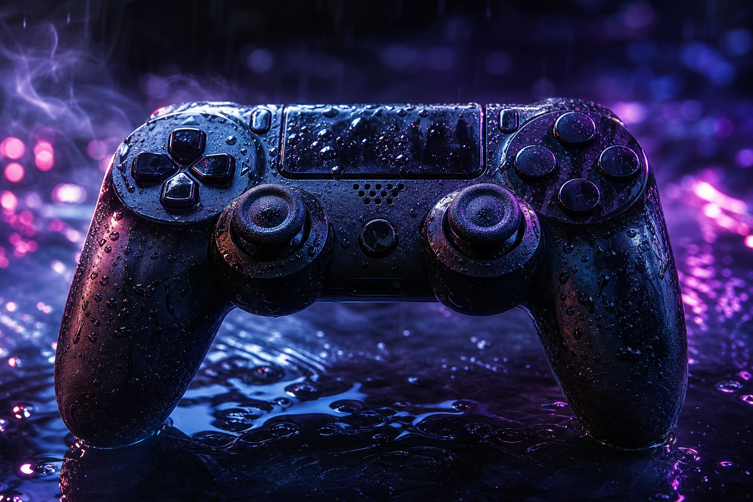 Gaming Controller On Dark Neon Background Gaming Wallpaper  20 4K