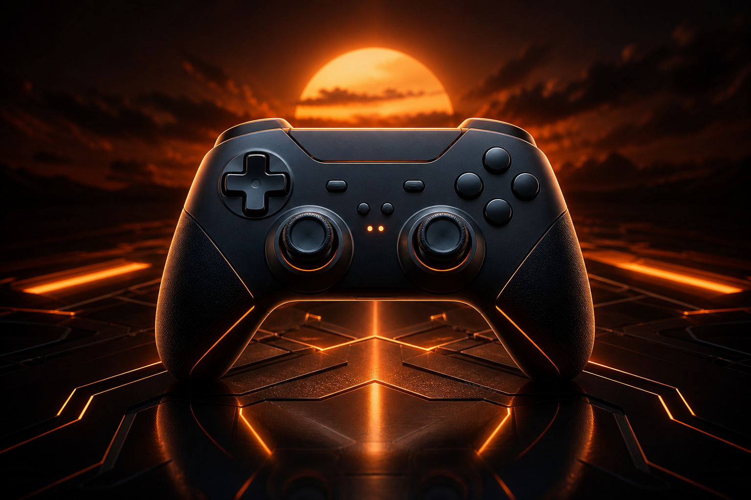 Gaming Controller On Dark Neon Background Gaming Wallpaper  20 4K