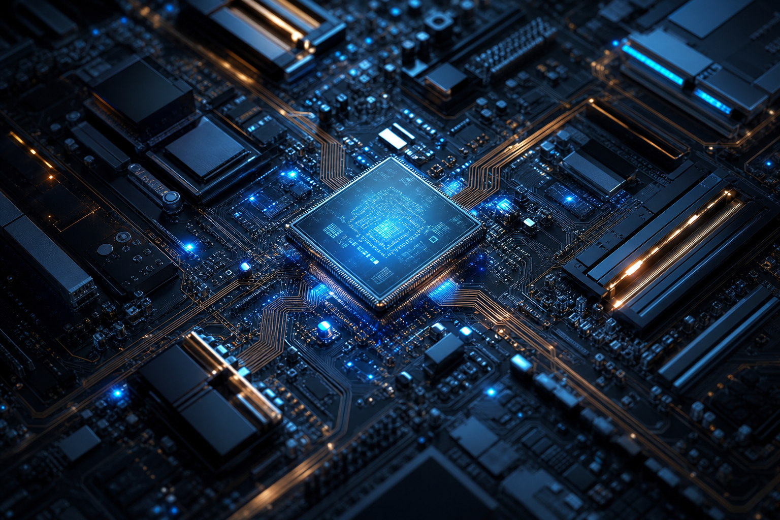 High Tech Motherboard Abstract Closeup Electronics Wallpaper  5 4K