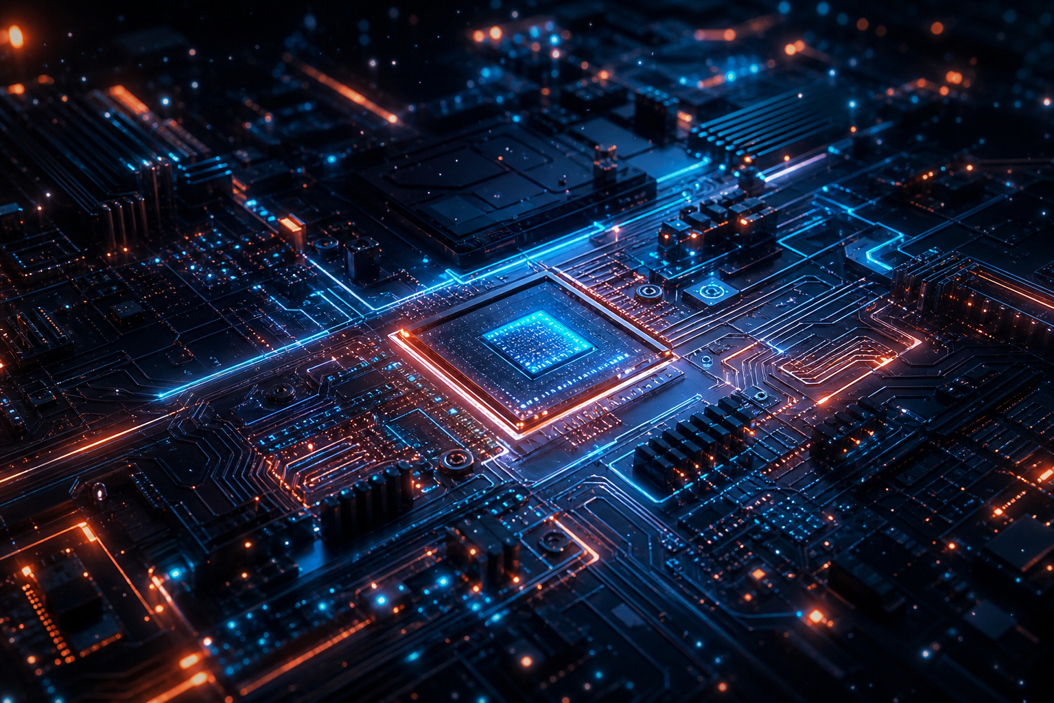High Tech Motherboard Abstract Closeup Electronics Wallpaper  5 4K