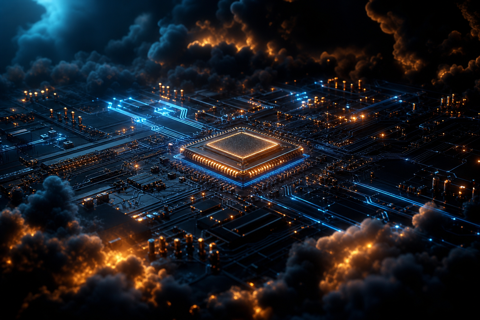 High Tech Motherboard Abstract Closeup Electronics Wallpaper  5 4K