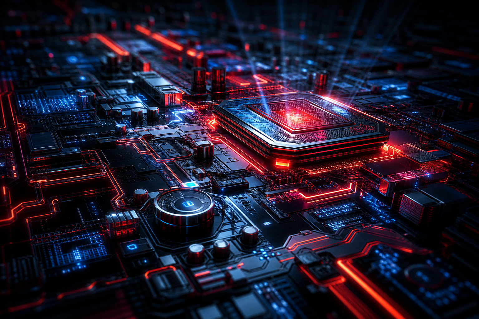 High Tech Motherboard Abstract Closeup Electronics Wallpaper  5 4K