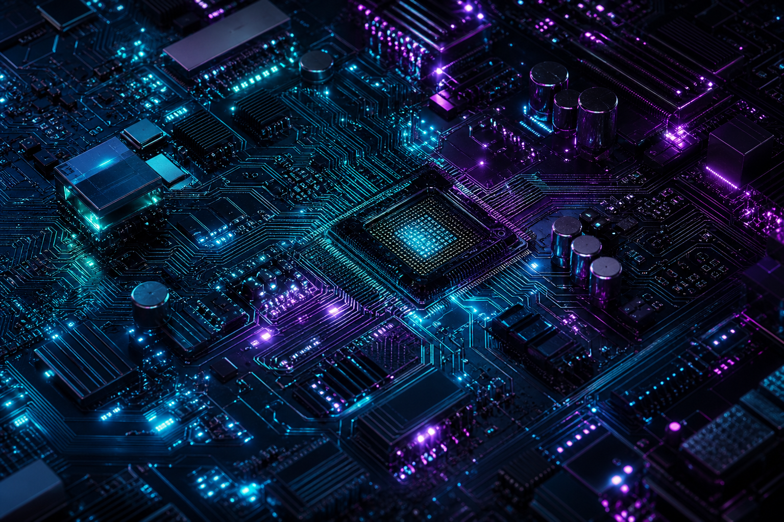 High Tech Motherboard Abstract Closeup Electronics Wallpaper  5 4K