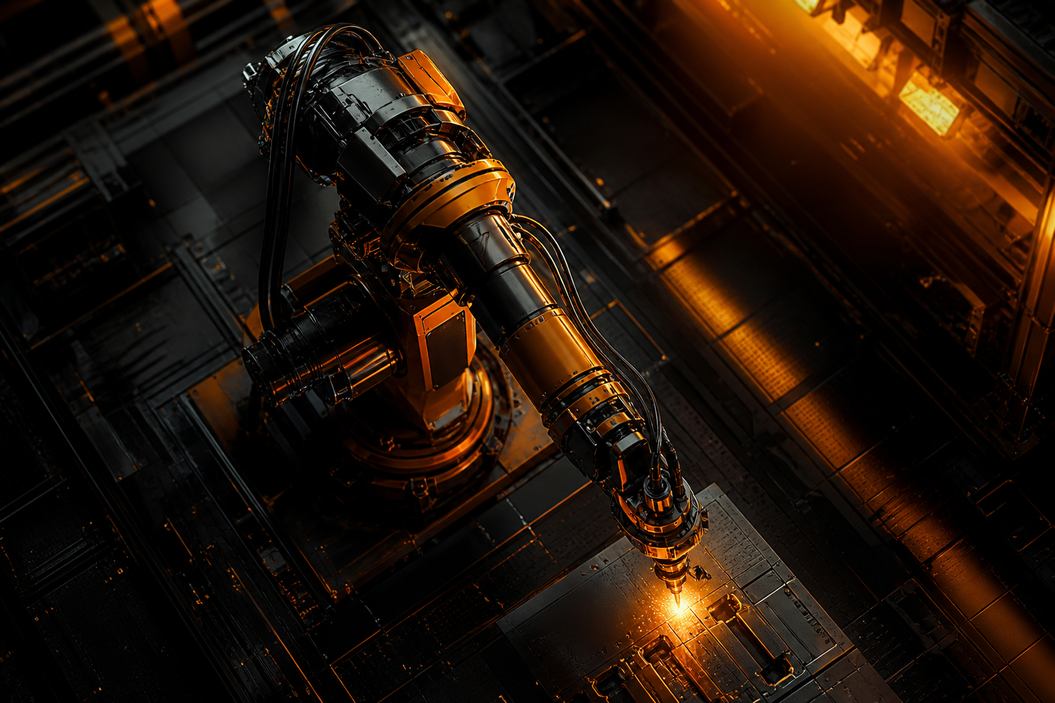 Industrial Robot Arm In Smart Factory Robots Wallpaper  4 4K