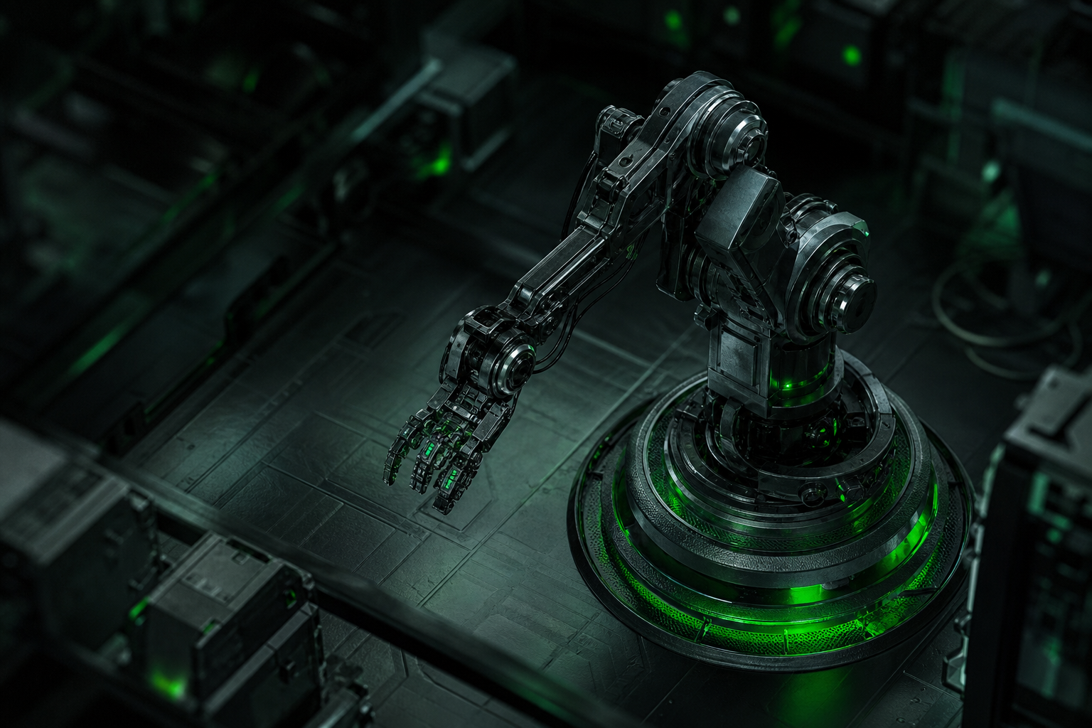 Industrial Robot Arm In Smart Factory Robots Wallpaper  4 4K