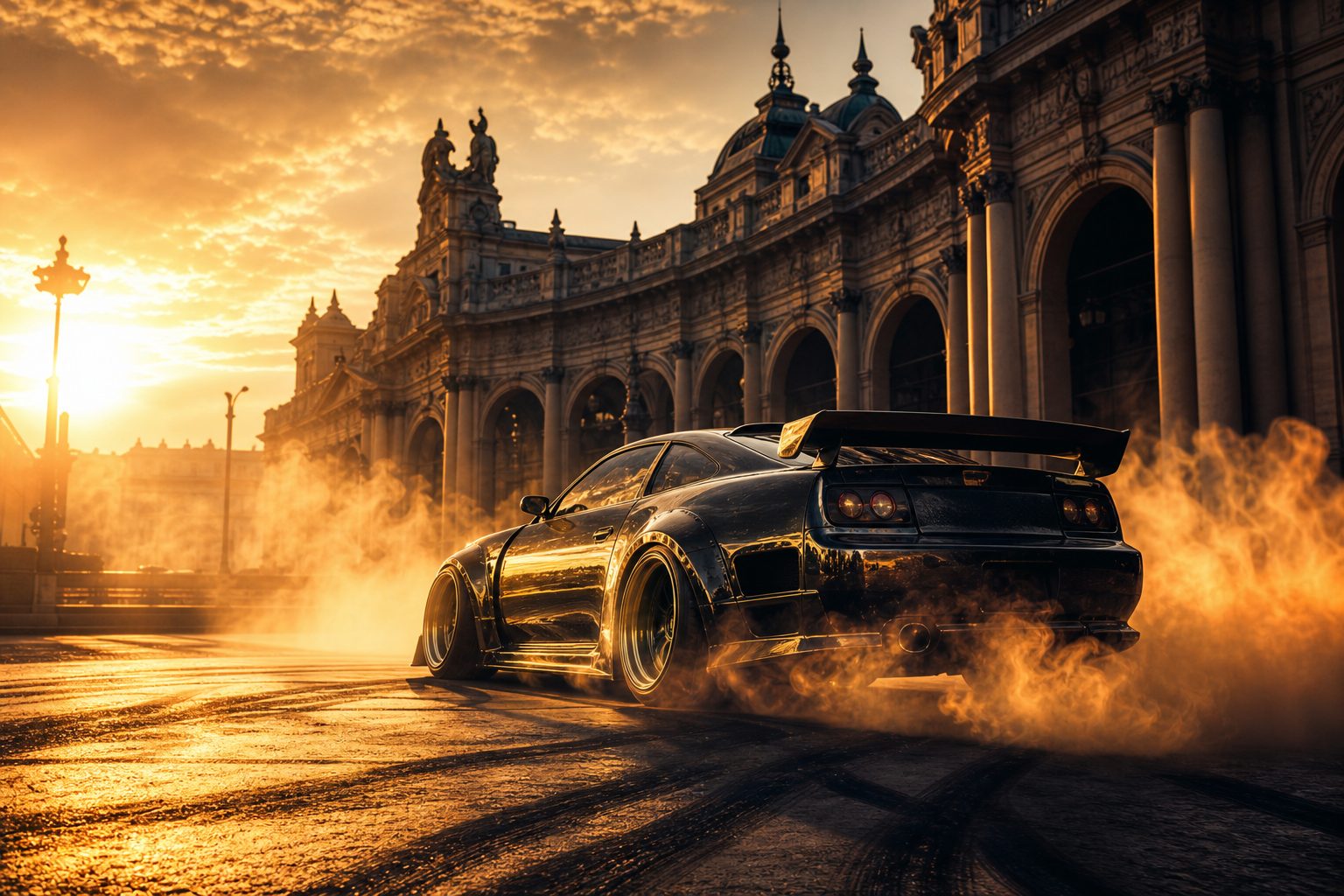 Jdm Drift Car Neon Smoke Cars Wallpaper  7 4K