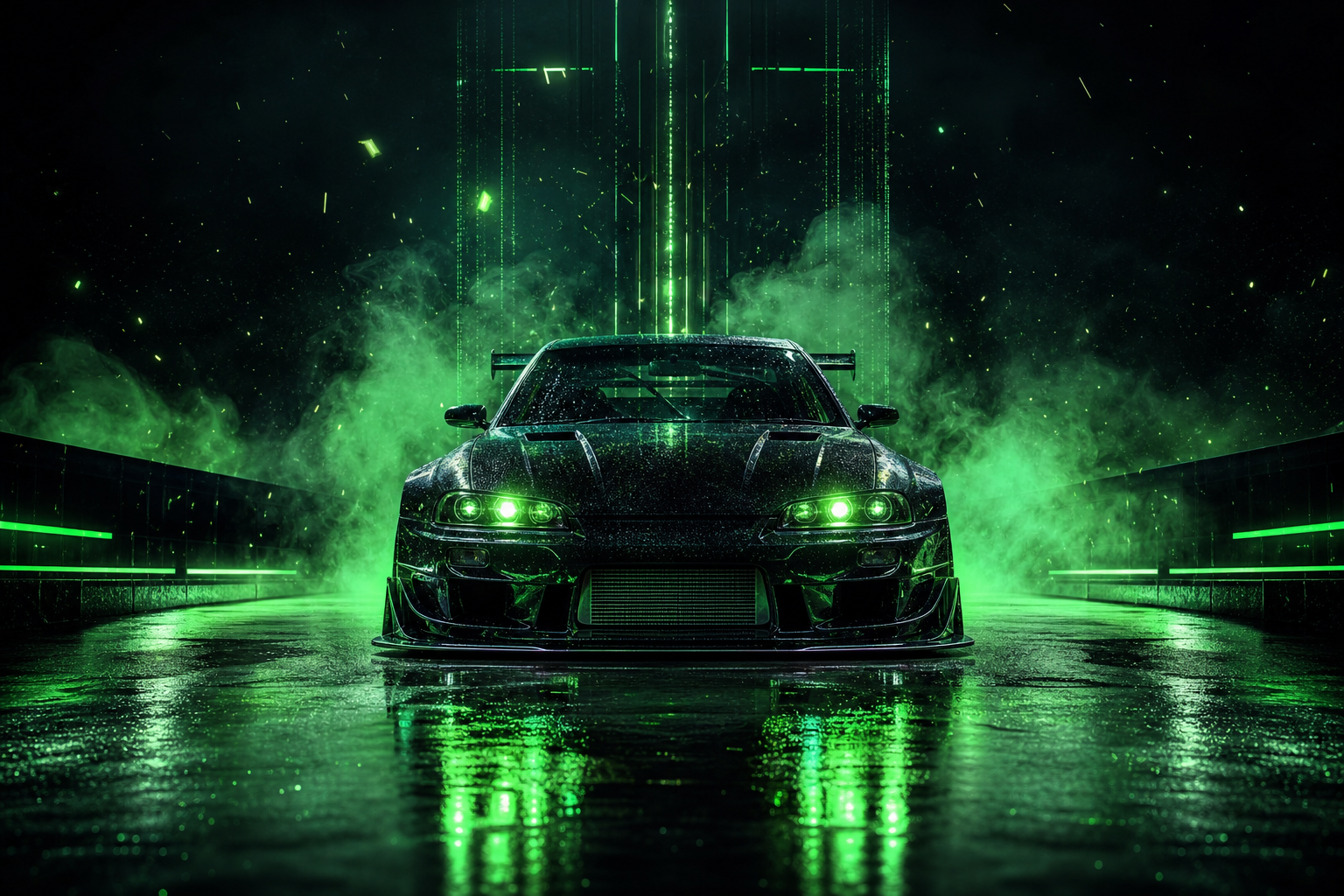 Jdm Drift Car Neon Smoke Cars Wallpaper  7 4K