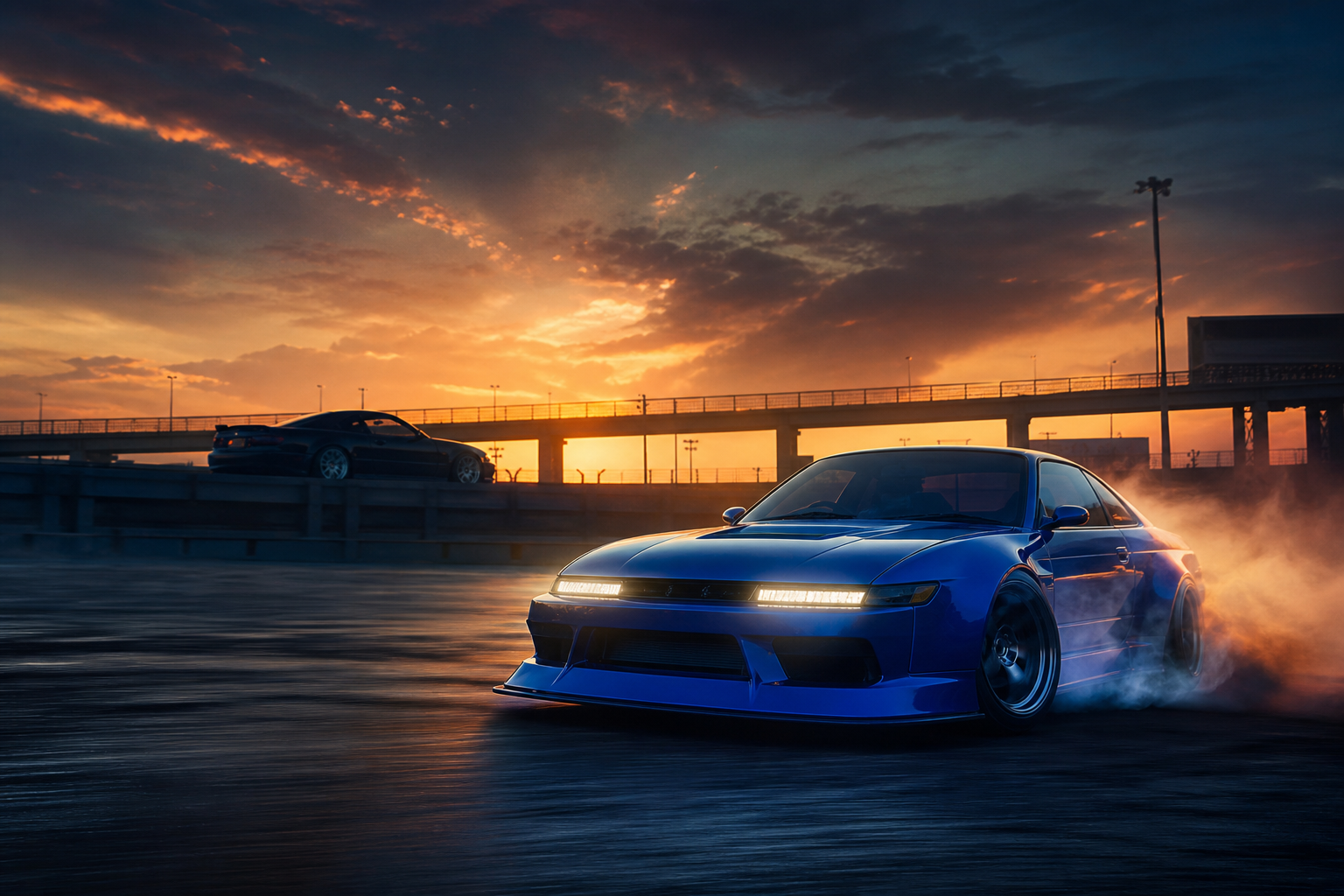Jdm Drift Car Neon Smoke Cars Wallpaper  7 4K