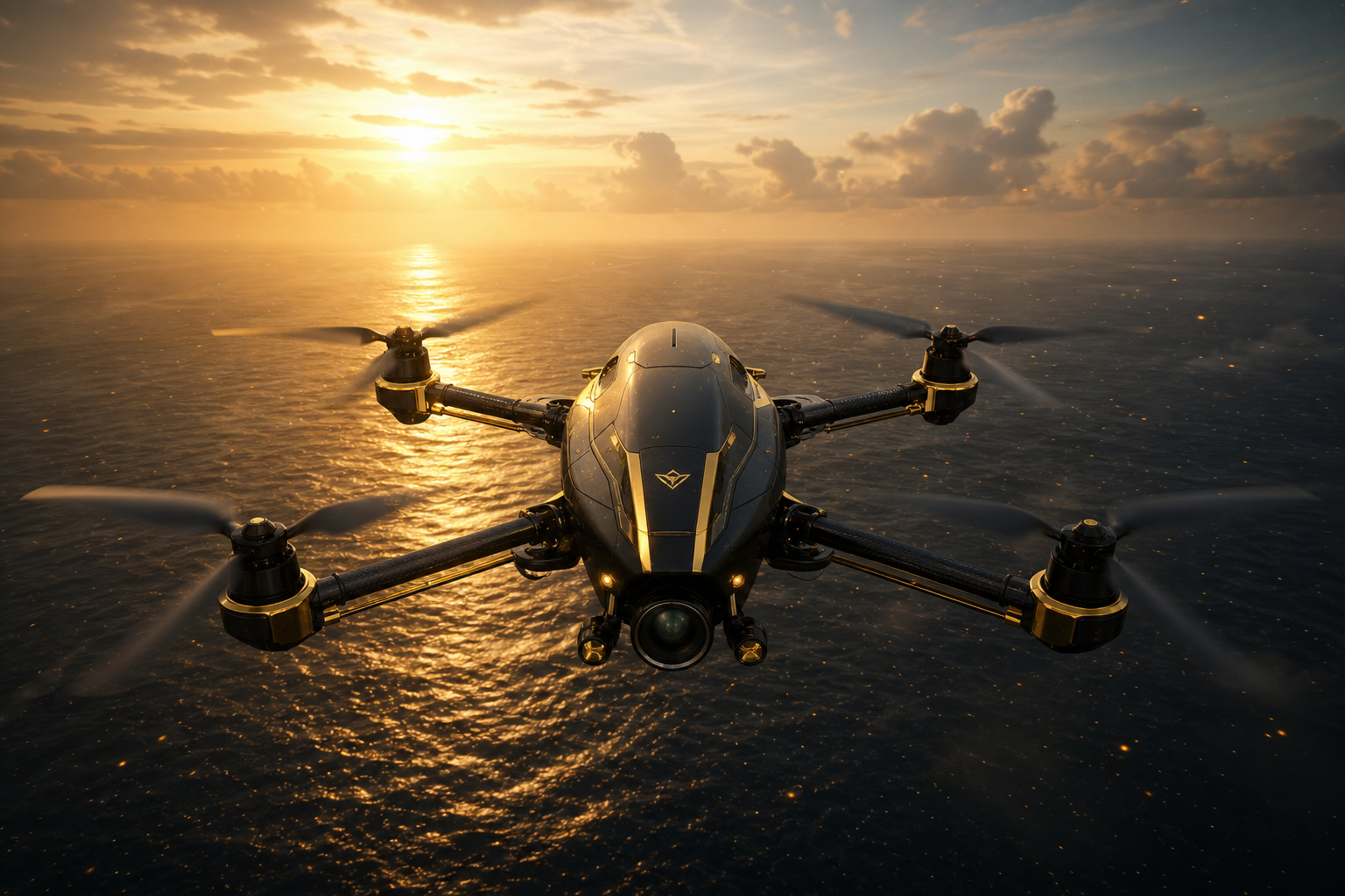Long Range Drone Over Ocean Drone Wallpaper  3 4K
