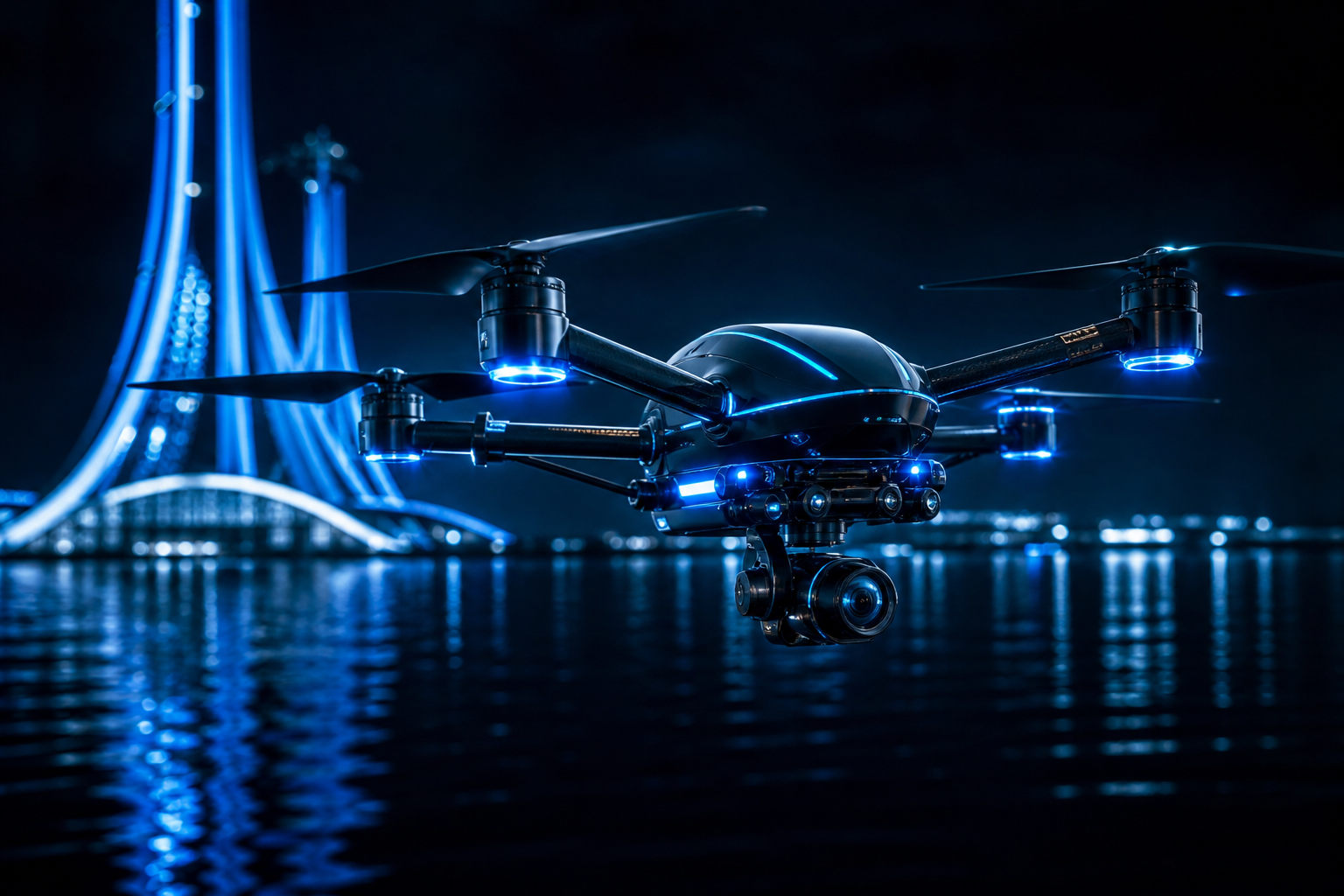 Long Range Drone Over Ocean Drone Wallpaper  3 4K
