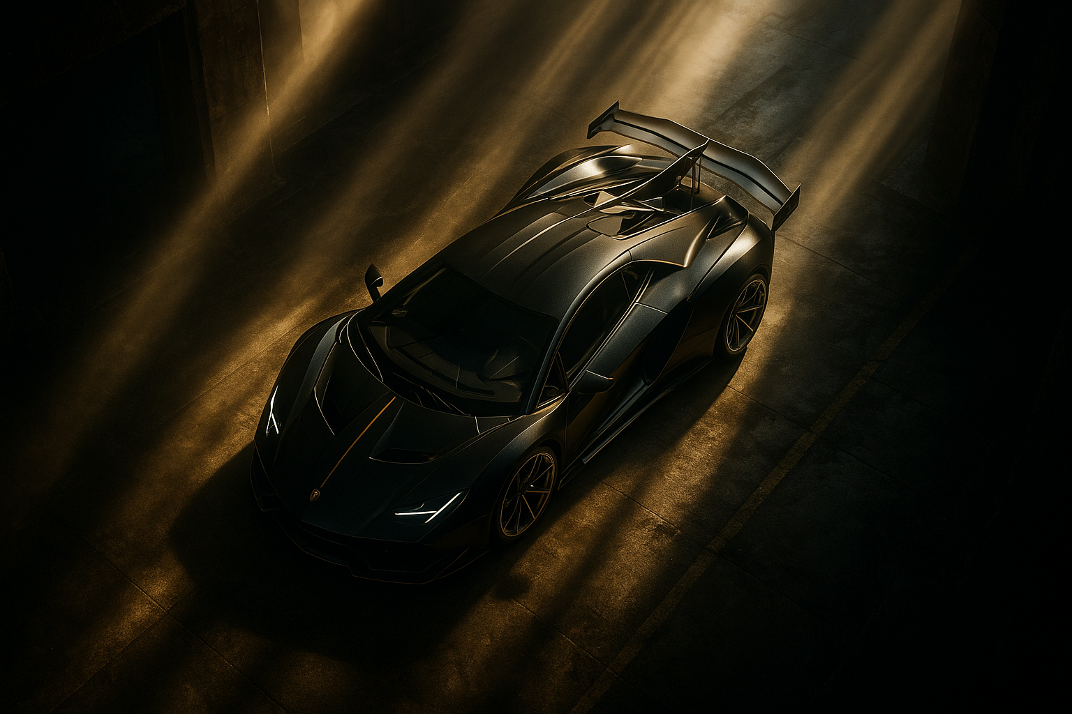 Luxury Supercar In Cyberpunk Garage Cars Wallpaper 19 4K 4K Cars Wallpaper
